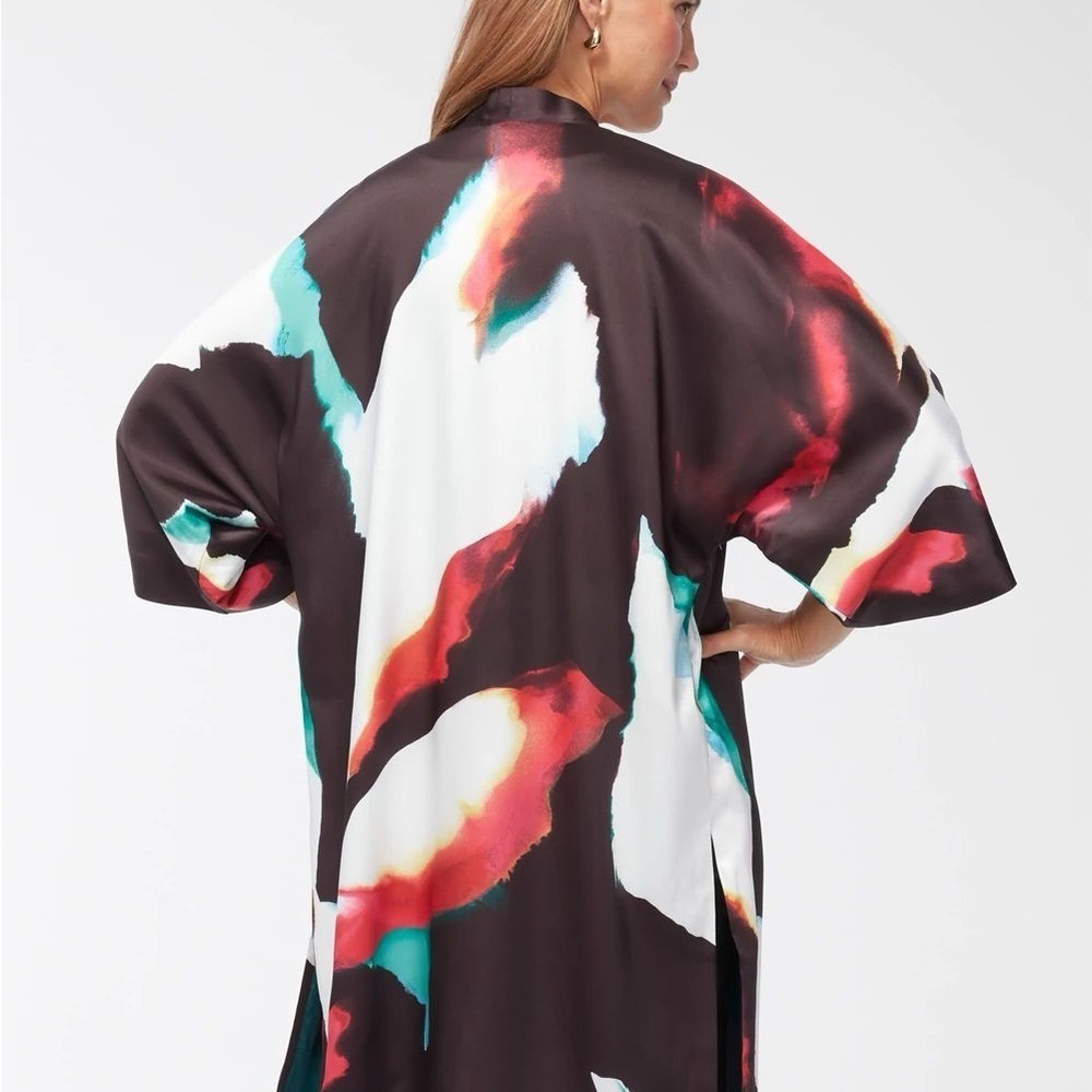 Chico's Blue and Red kimono - Picture 3 of 8